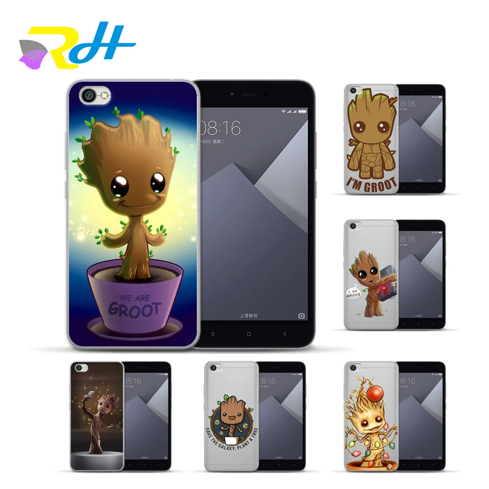 ТПУ чехол для Xiaomi Redmi 4A 4X Note Mi 5X 6 Plus Guardians of Galaxy Vol. 2 Baby Shell 5A Global | Мобильные телефоны