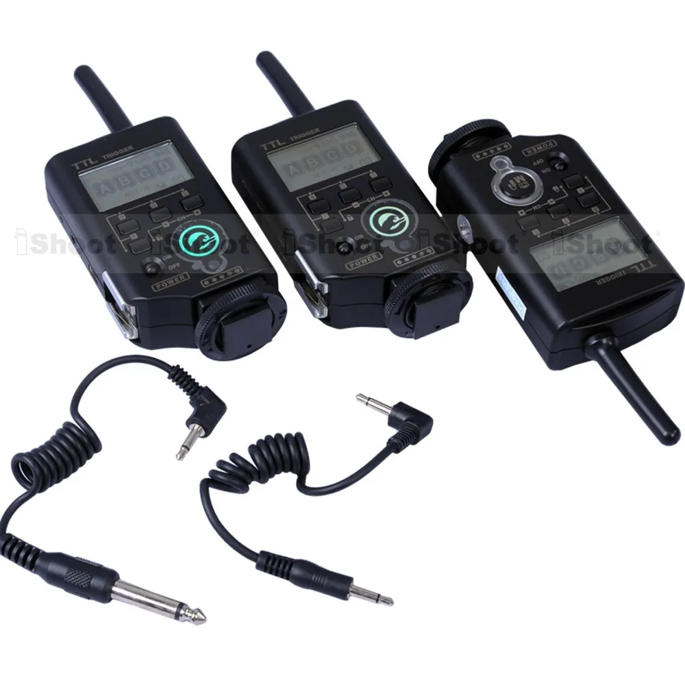 3 in 1 i TTL Wireless Flash Radio Trigger 1 Transmitter+2 Receiver for