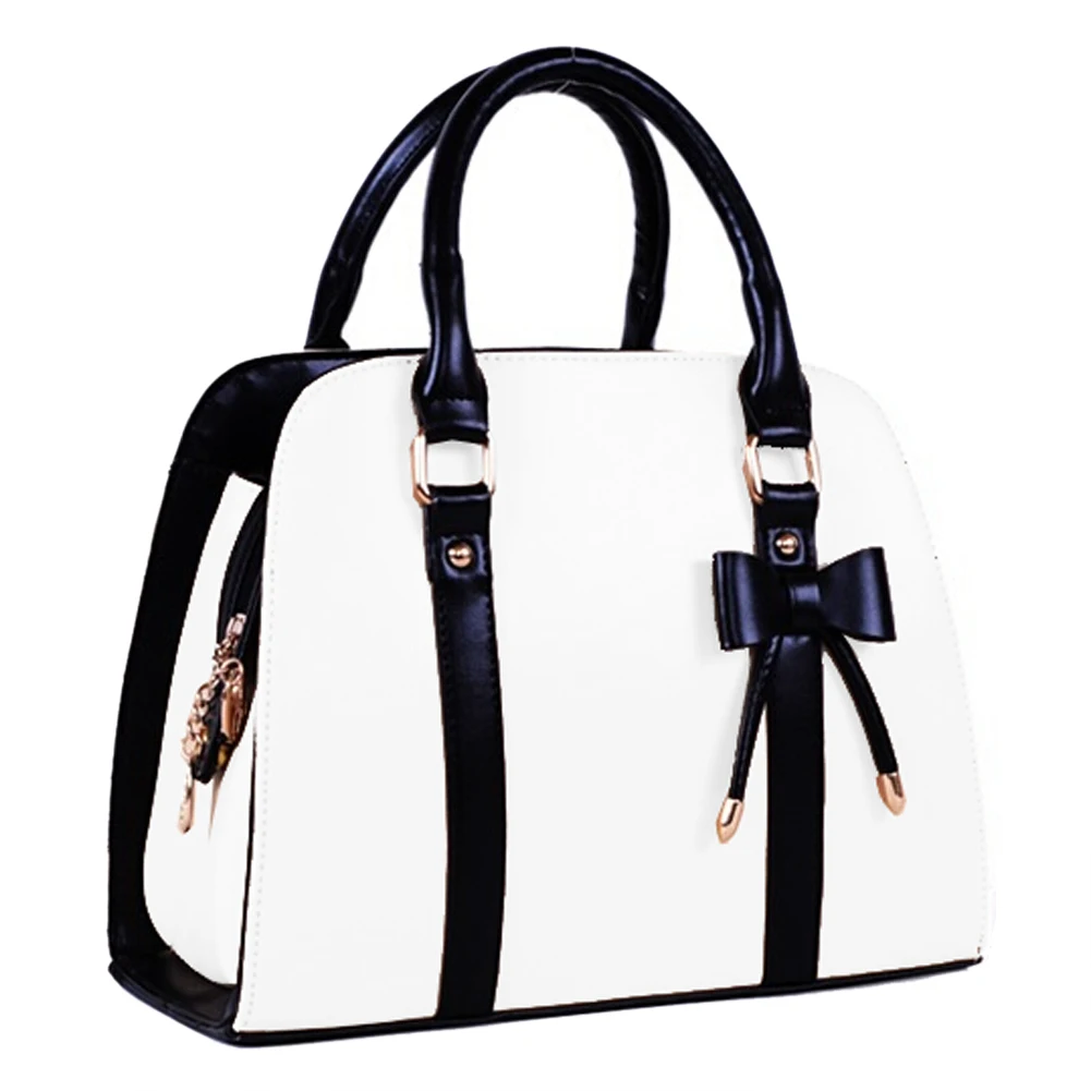 

TFTP Women Handbag Black Bow Bag PU Leather Shoulder Bowknot Bag for Female Candy Color Bags Women Tote Bag Clutch
