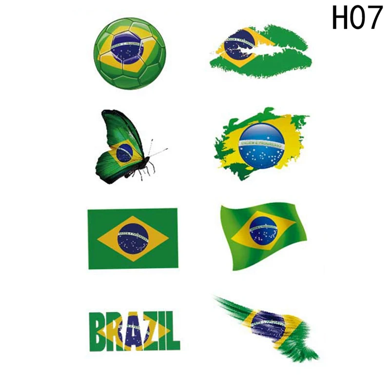 DHL 2018 Russia World Cup National Flag Tattoo Adhesive Sticker For  Football Game Brazil Russia Flag Body Face Hand Temporary Tattoo From  Vsweet 007  DHgateCom