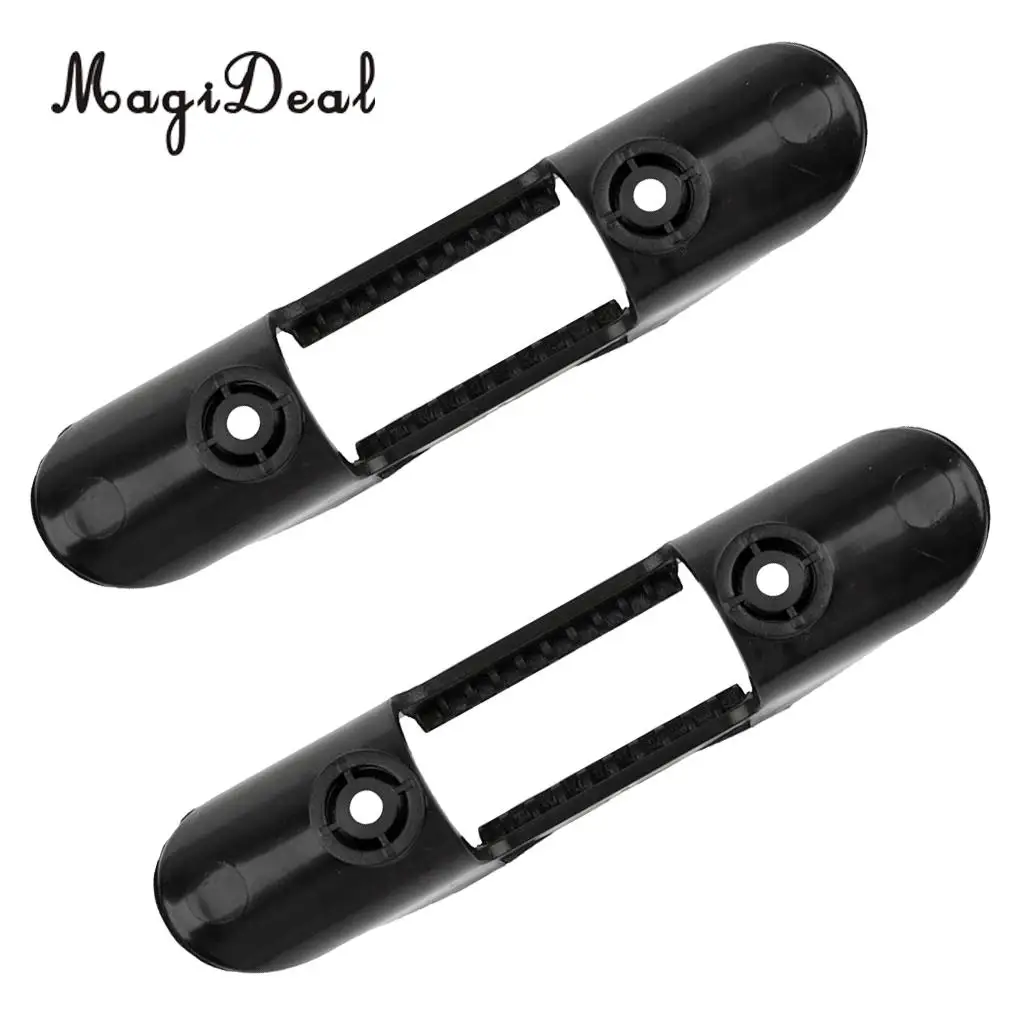 MagiDeal Lightweight 2Pcs Plastic Marine Kayak Paddle Clip Holder Keeper Canoe Boat Mount Rowing Deck Fishing Accessory Black