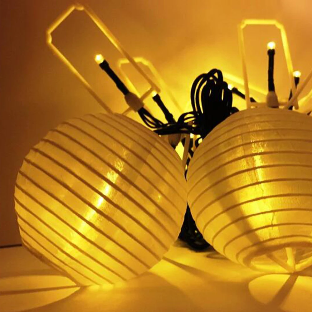 6 м солнечная мощность светодиодные гирлянды 30 светодиодные фонари Глобальный шар веревка наружное украшение сказочное праздничное освещение