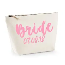 Изготовленное на заказ имя невесты свадьба красота макияж косметички уникальный подарок для невесты вечерние сумки подарок на день рождения/подарок