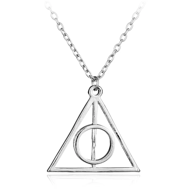 9 Types Poudlard Horcruxe Collier Reliques de la mort Rotation triangle Charme pendentif Collier