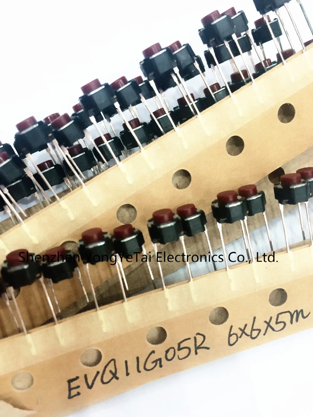 Оригинальный сенсорный выключатель EVQ11G05R 6*6*5 2 ножная красная головка сенсорная