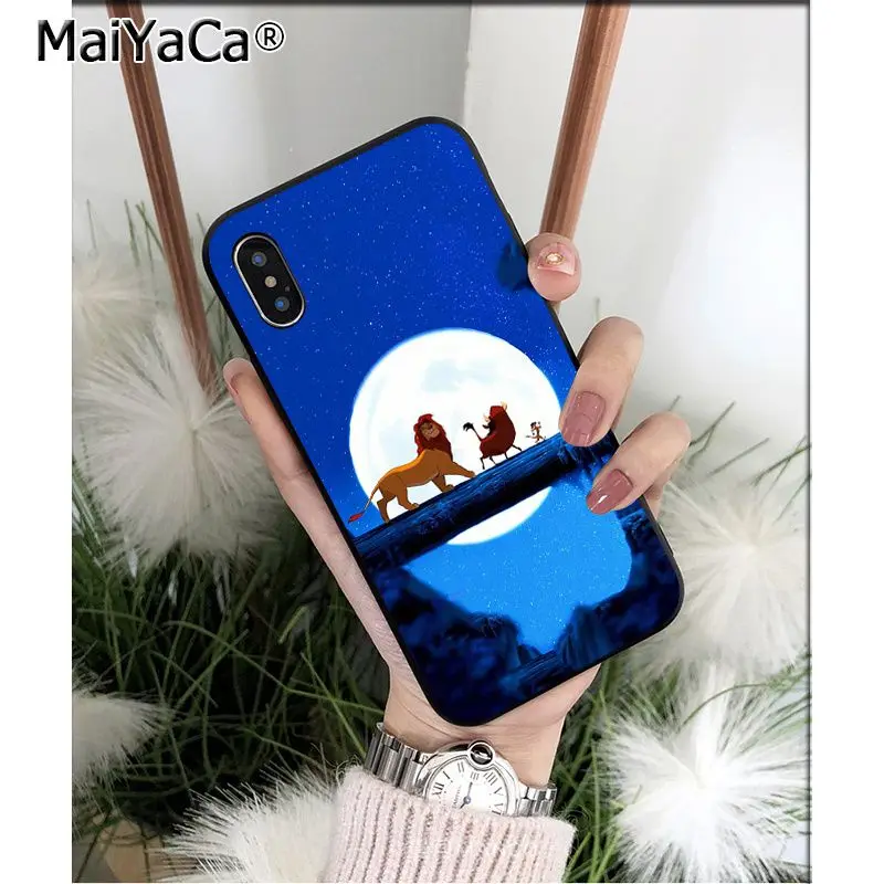 MaiYaCa Король Лев Симба ТПУ мягкий черный чехол для телефона чехол для iPhone X XS MAX 6 6s 7 7plus 8 8Plus 5 5S SE XR