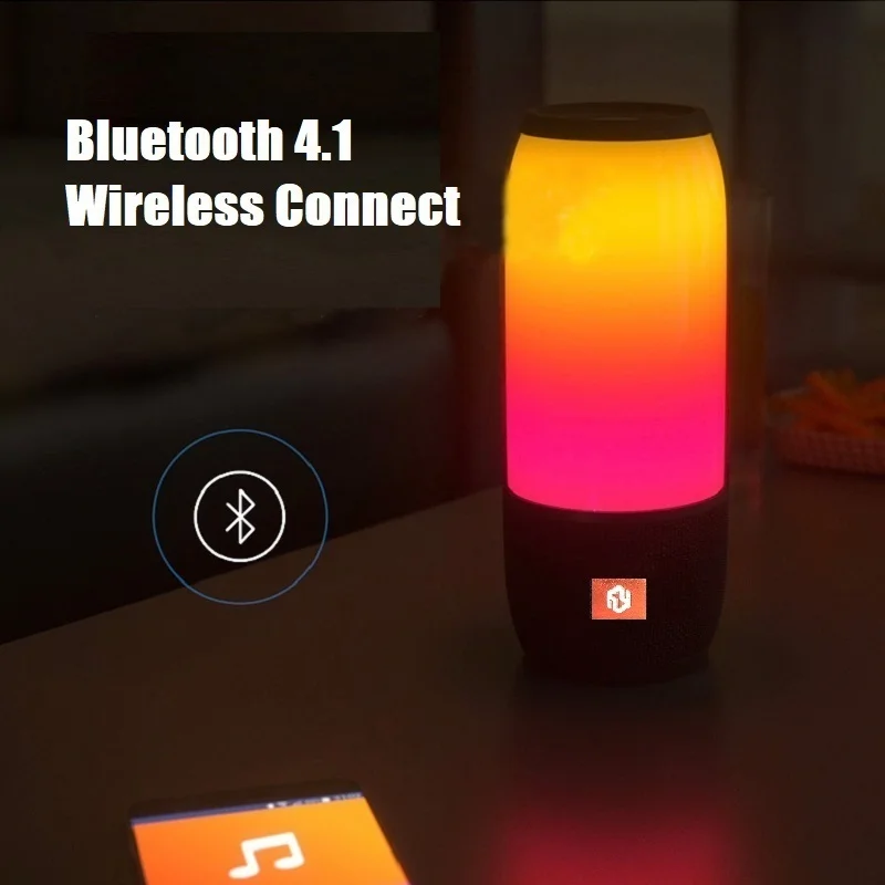  CrazyCube Pulse 3 Wireless Portable Bluetooth LED Passive Speaker rubber surround with jbl fm radio