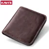 KAVIS Small Card Holder Genuine Leather Wallet Men Male Coin Purse Mini Portomonee Clamp for Money Bag Slim for Zipper Pocket ► Photo 2/6