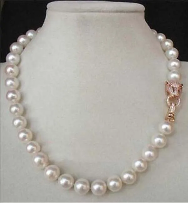 

noble jewelry 18" 9-10MM AAA++ GENUINE PEARL NECKLACE DIY women hot sale jewelry