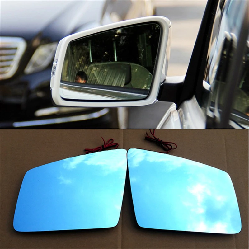 Боковое светодиодное зеркало заднего вида, синее стекло, широкий угол обзора, индикатор сигнала, затемняемый, с подогревом для mercedes benz X164 ML 300 350 450