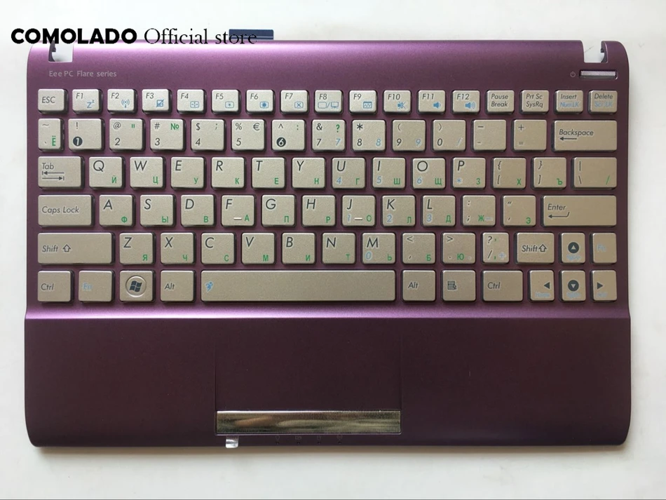 

RU Russian keyboard for ASUS Eee pc 1025 1025C 1025CE with purple frame black keys Keyboard RU Layout