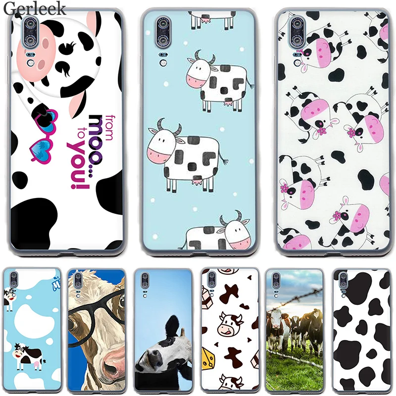 Чехол для Huawei P30 P9 P8 P10 P20 Lite Plus Pro MINI P Smart Animal Cute Cow Face Hard Cover |