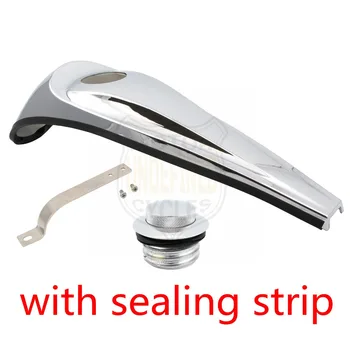 

Chrome Motorcycle Smooth Dash Fuel Console Gas Tank Cap Cover Sealing Strip For Harley Touring Electra Glide FLHT 2008-2018