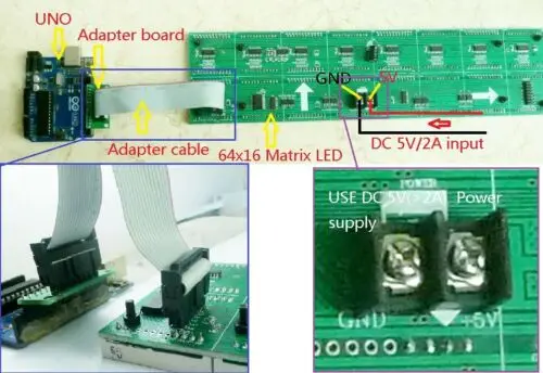 Arduino код 64x16 точечная матрица светодиодный для diy вывессветильник свет Неон Яркий