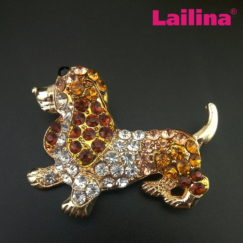 Buy Wholesale Gold Tone Cute Spaniel Dog Brooches