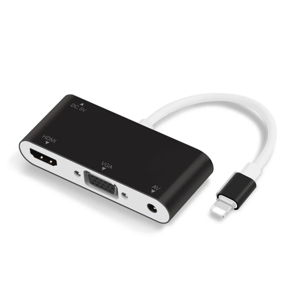 HDTV OTG кабель для Lightning-HDMI VGA 3,5 мм адаптер аудио видео адаптер для Lightning удлиняет концентратор для iPhone/iPad Air