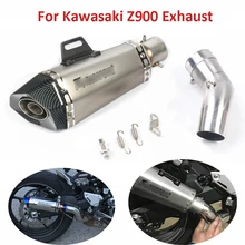 Motorcycle Exhaust Pipe Muffler Escape Slip on Middle Mid Link Tube Exhaust System for Kawasaki Z900 motorcycle exhaust full system for aprilia rsv4 motorbike slip on exhaust muffler escape damper mid link pipe sticker available