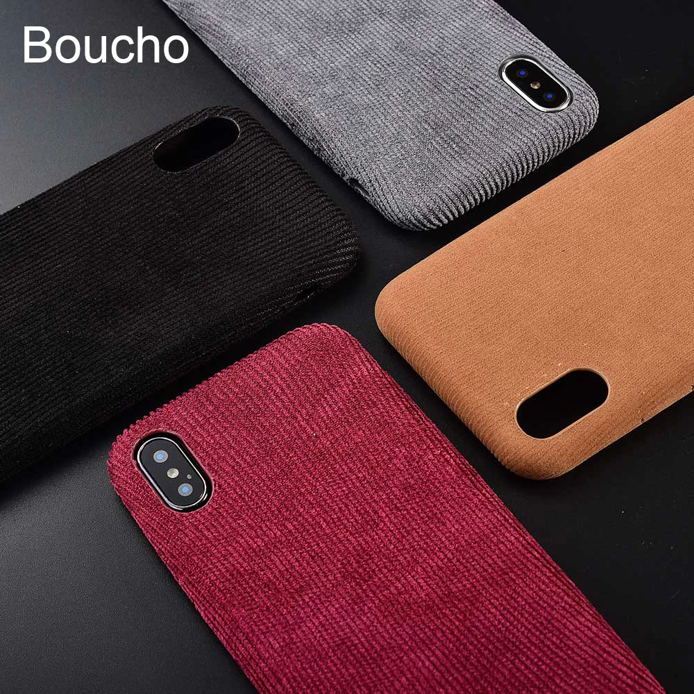 Мягкий тканевый чехол Boucho для iphone Xs max XR X 7 8 6 6s plus ультра тонкий холщовый сетчатый