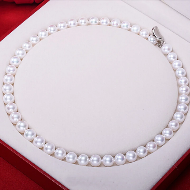 Ожерелье с пресноводными жемчужинами класса AAA 18 дюймов 46 см 7 10 мм|necklace support|pearl