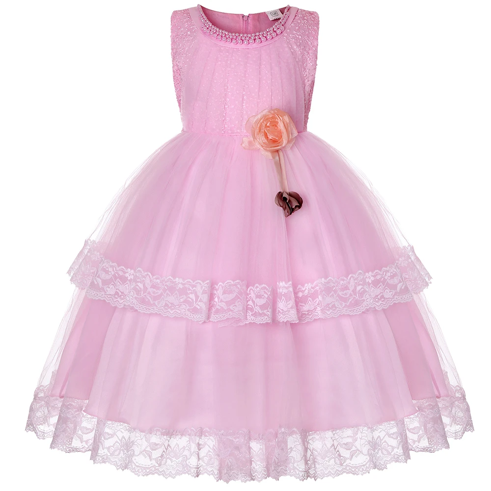 Teen Lace Flower Girls Dresses 2018 Tule Princess Formal Child Wedding Evening Clothing Party Pageant Dress For Kids Prom Gown (3)