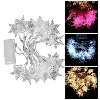 

2.1M 20LED Snowflake Shape LED String Light Battery Powered Christmas Light