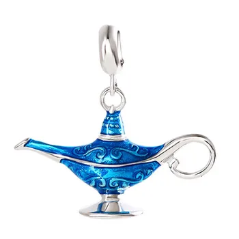 

New Arrival 925 Sterling Silver Mystery Aladdin Magic Lamp Pendant Europe and America DIY Necklace Disney movie Aladdin Lamp