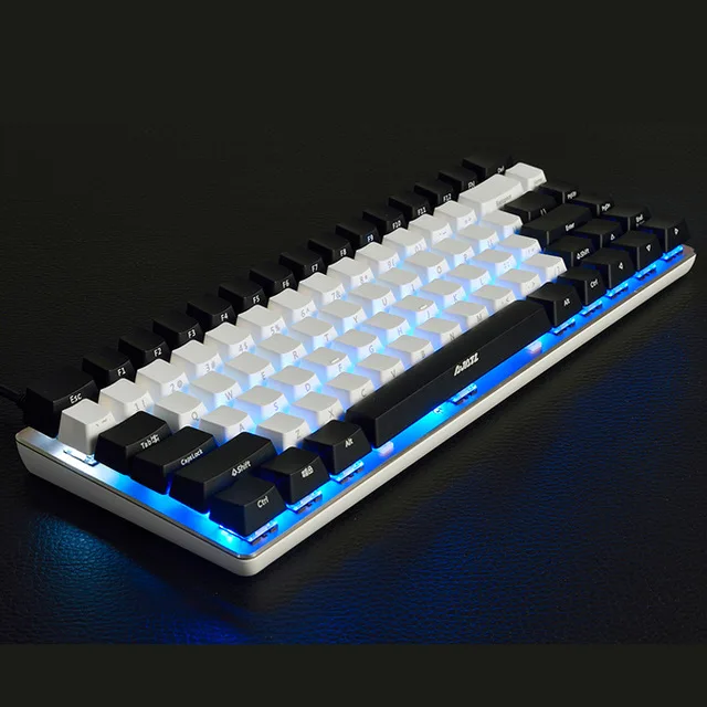 Новое поступление Ajazz AK33 ABS боковая резьба белый/серый/черный Колпачки 82 клавиши для механической игровой клавиатуры переключатели - Цвет: Серый