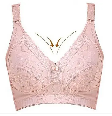 Tops 95 90 85 80 75 70 B C D E F Wire Free full cup bra plus size bra thin women underwear Push up bra Sexy lace lingerie C3402
