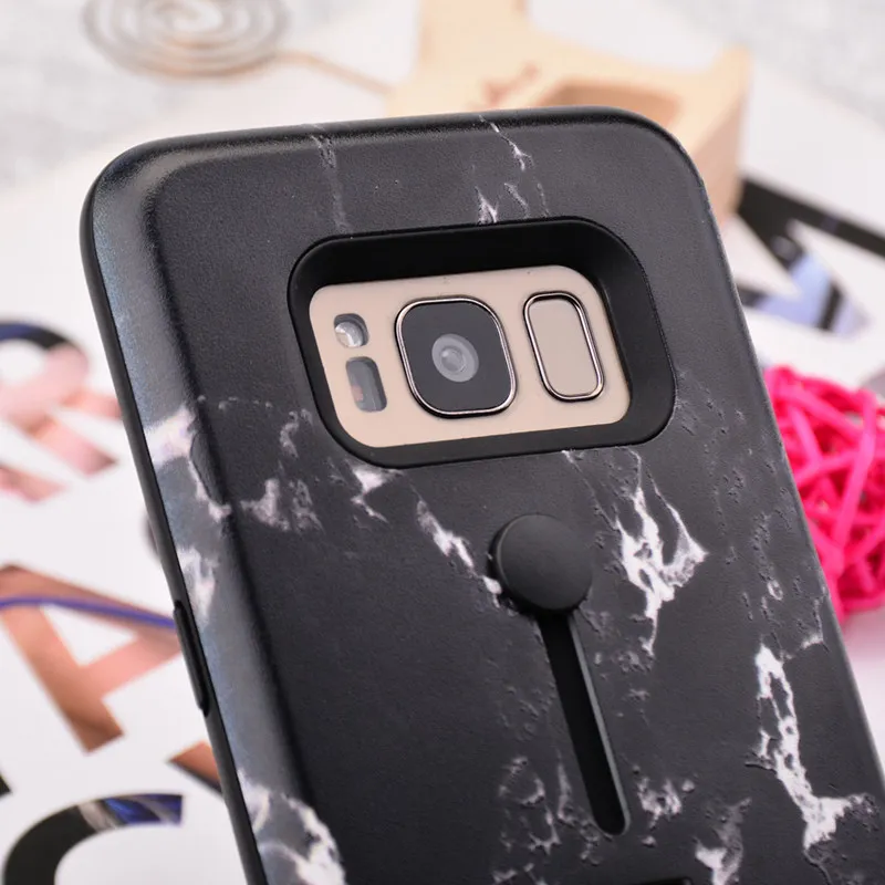Ollivan Marble Case Phone Stand Holder Silicone Case For Samsung Galaxy S8 S9 Plus Note 8 9 S7 Edge J8 J6 J4 A5 A7 A6 Plus 2018 A5 2017 (33)