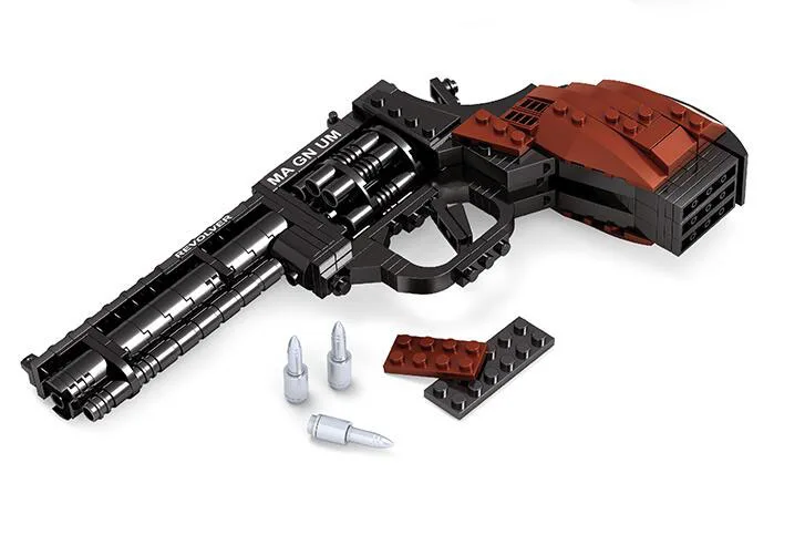 

mylb 300pcs Building Blocks Assembled Military Series Super Large Pistol Revolver Compatible Legoe Educational Toys 22511