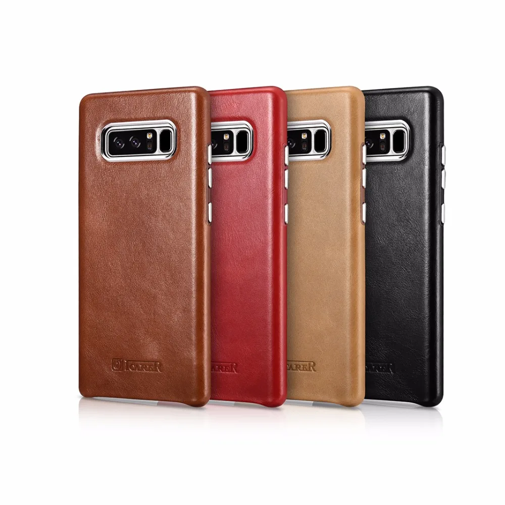 

ICARER Handmade Leather Case Transformer Vintage Back Cover Series for Samsung Galaxy Note 8