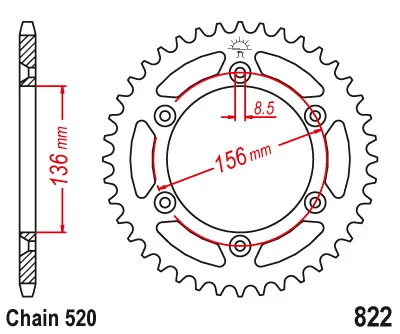 Задняя звездочка для мотоцикла Husqvarna 610 125 250 310 400 450 510 CR TC TE SM Suzuki RGV250 DR350 Betamotor 300