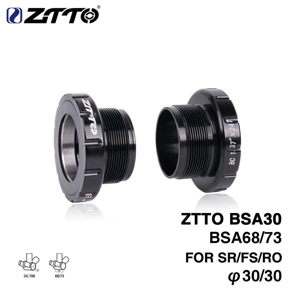 

ZTTO BSA30 BB68 BSA 68 73 MTB Road bike External Bearing Bottom Brackets for BB Rotor Raceface SLK BB386 30mm Crankset