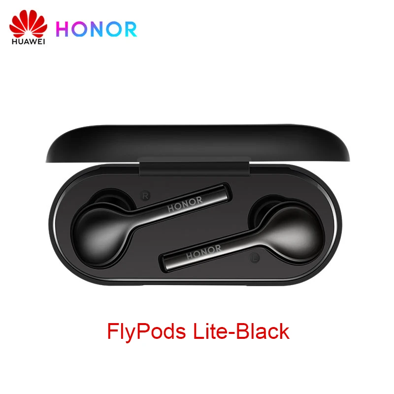 Huawei Honor Flypods Pro Lite Беспроводные Наушники Hi-Fi беспроводное аудио водонепроницаемое IP54 управление беспроводным зарядным устройством Bluetooth 5,0 - Цвет: FlyPods Lite-Black