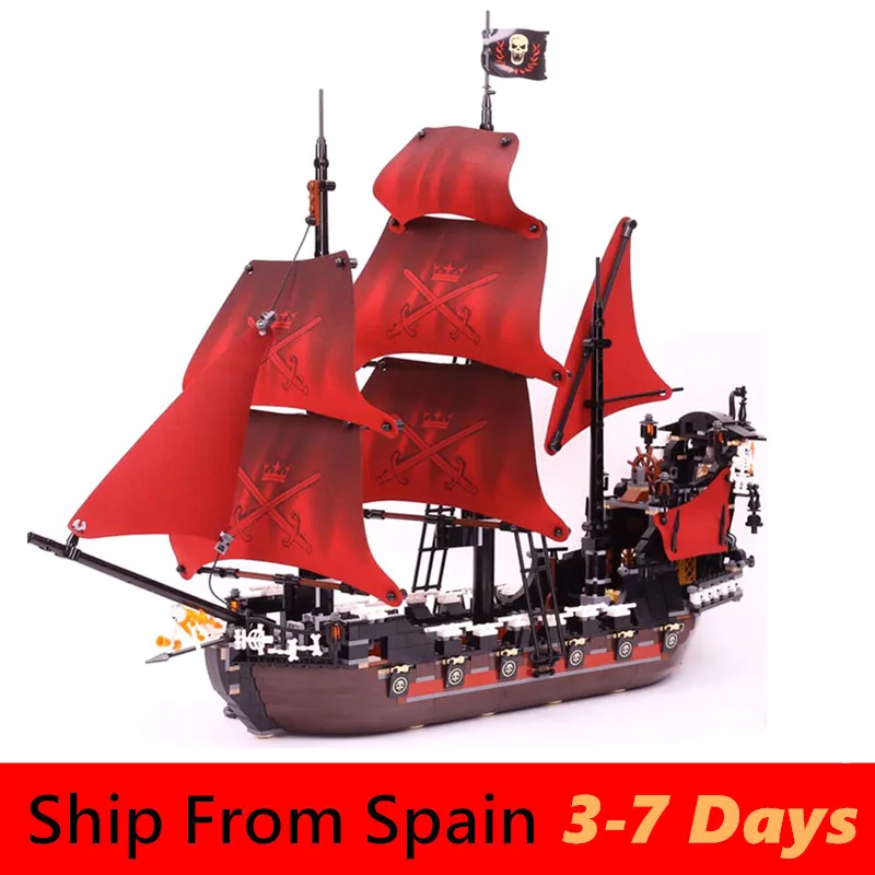 

Lepinblocks Movie 22001 16016 Pirates of the Caribbean Building King Blocks Ship Black Pearl Assembly Bricks Compatible 4184 Toy
