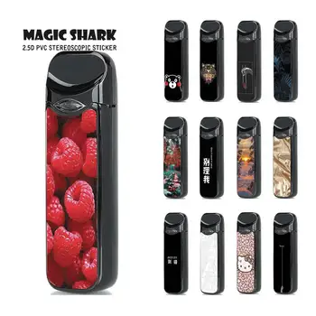 

Magic Shark Gold Silk Cherry Back Off Hope New PVC No Fade Case Sticker Wrap Skin Film for Smok Nord