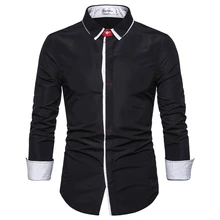 WSGYJ повседневные рубашки для мужчин мода вышивка кнопка с длинным рукавом платье рубашка на каждый день бизнес Social Camisa Masculina 3XL