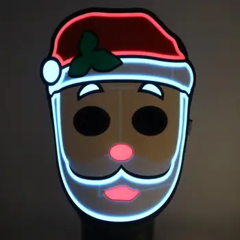 

Christmas Santa Claus LED Mask Light Up Ball Mask Voice-activated illumination Great Year Festival Cosplay Costume Party Mask