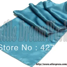 Aqua 1" x 108" атласный настольный бегун Свадебные украшения/вечерние украшения/Свадебные украшения для вечеринок