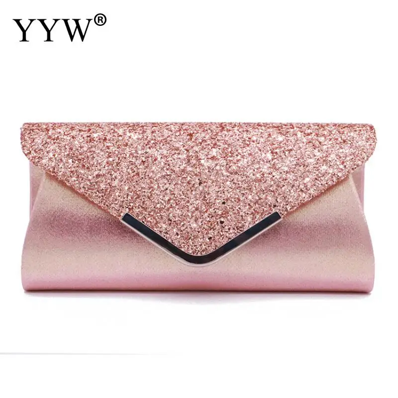 

Fashion PVC Women Evening Clutches Bag Sequin Female Crossbody Bag Ladies Envelope Purse For Party Pink Silver Handbags Ladies