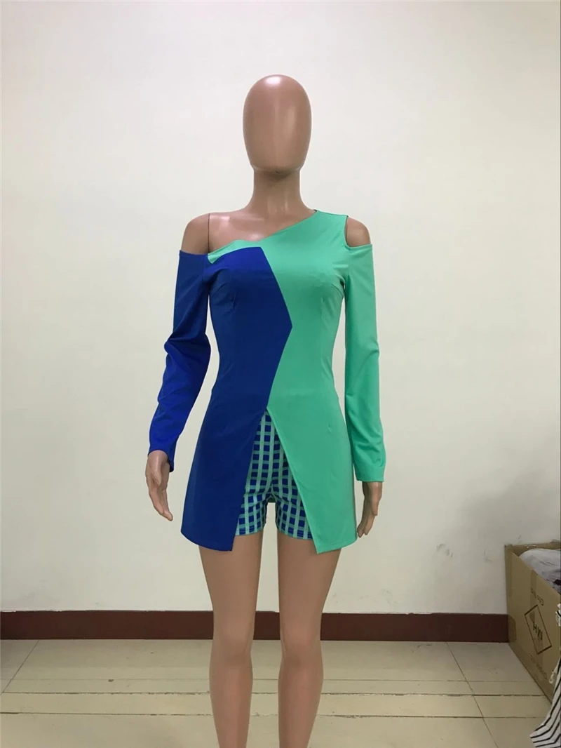 Adogirl женский модный повседневный комплект из двух предметов цветная Лоскутная