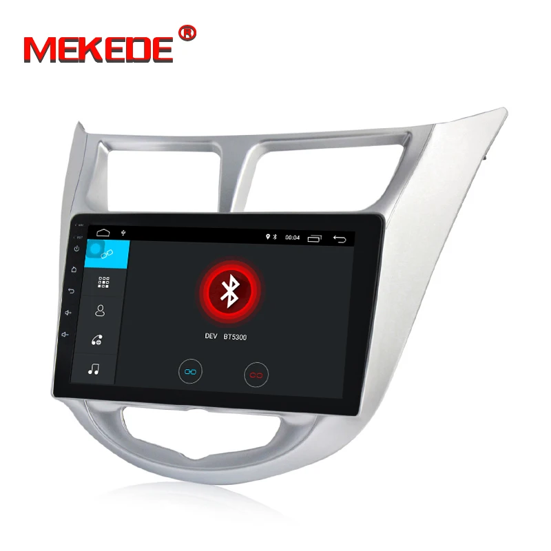 Discount MEKEDE HD Android 8.1 4G Car Radio Multimedia Video Player GPS For Solaris Hyundai 1 2 Accent Verna sedan 2 din no dvd 4