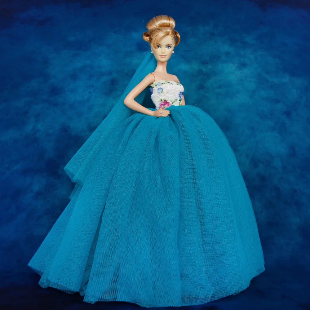 Fashion handmake Wedding Dress Fashion Clothing Gown For doll BLUS
