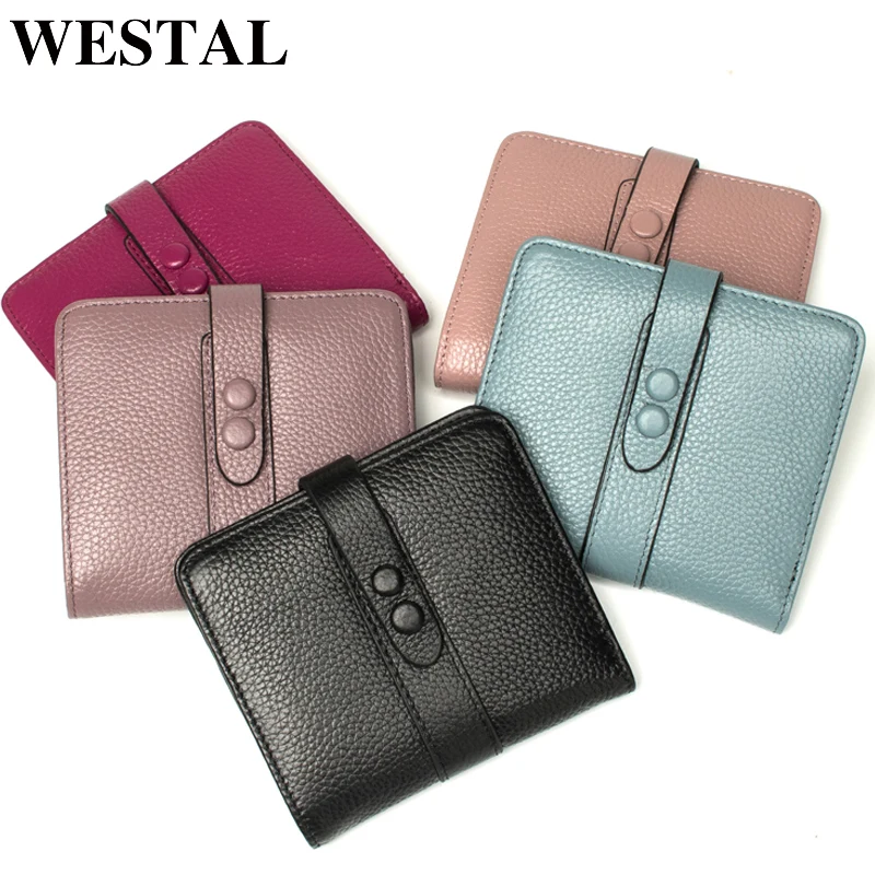 Кошелек WESTAL из натуральной кожи с двумя складками|brand women purse|designer womens purseswomen brand