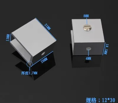 10 шт./лот Premintehdw алюминиевое стеклянное настенное крепление хомут для полки с винтами - Цвет: 10