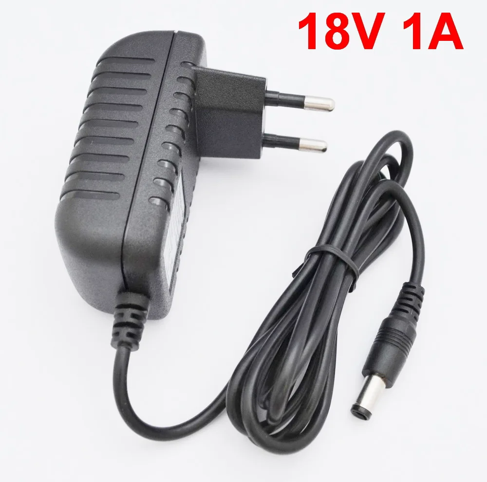 

1PCS 18V 1A AC 100V-240V Converter Adapter DC 18V 1A 1000mA Power Supply EU Plug 5.5mm x 2.1-2.5mm