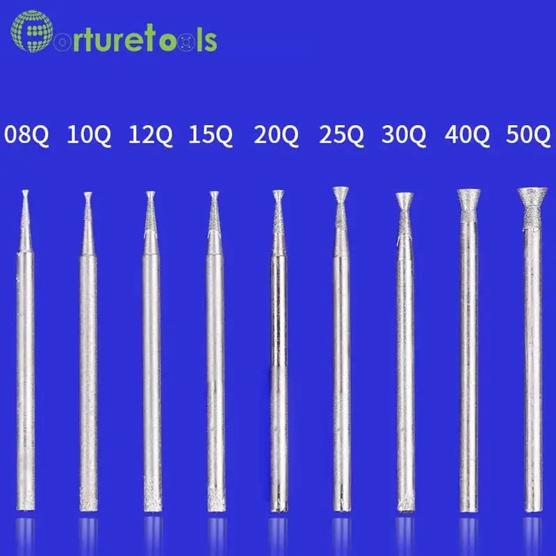 50pcs diamond mounted point dremel rotary tool mounted wheels Head dia 0.8~16mm Shank dia 2.35mm shapes type N TZ44 50pcs diamond mounted point dremel rotary tool mounted wheels Head dia 0.8~16mm Shank dia 2.35mm shapes type N TZ44