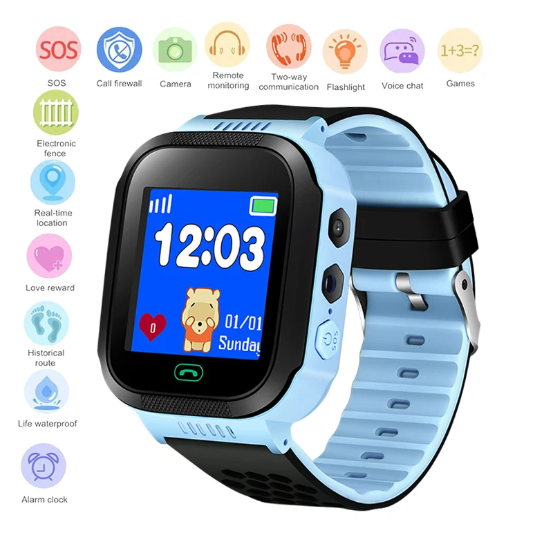 BANGWEI2018 Baby Child Smart Watch Pedometer Digital Smart Watch SOS Emergency Call LBS Security Positioning Children's Watch