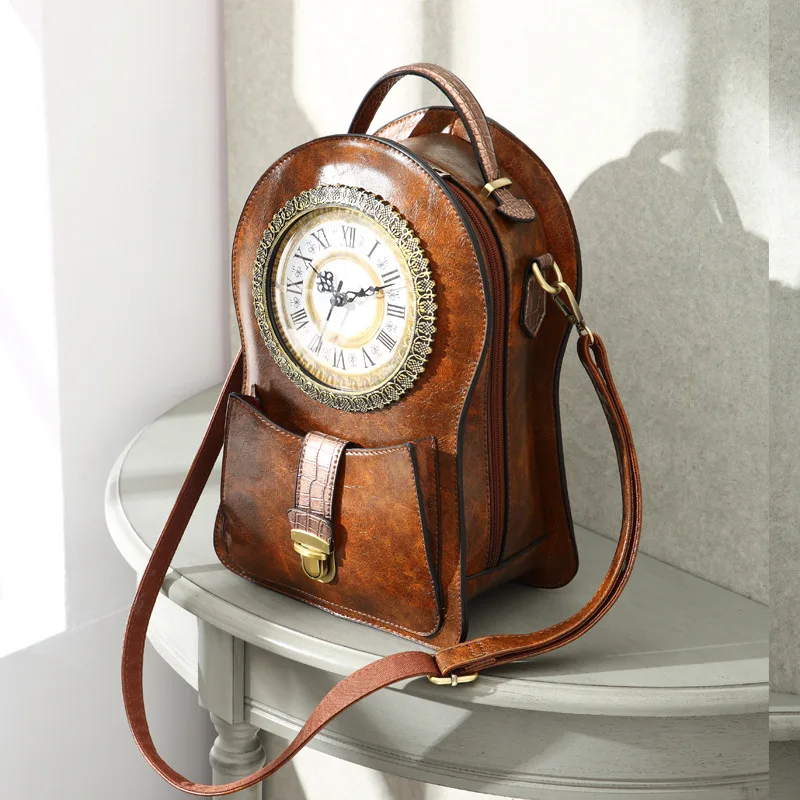 IPinee Высококачественная женская сумка на плечо, Классическая Ретро сумка в европейском и лондонском стиле, многофункциональный рюкзак в форме часов