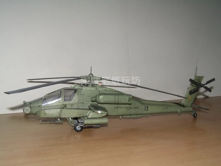 53 см 1:33 США AH-64A Apache Longbow вертолет 3D бумажная модель AH64 истребитель бумага ремесло игрушка